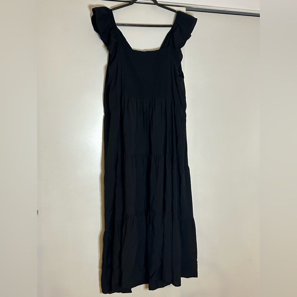 Ava & Viv Black Ruffled Maxi Dress - Picture 4 of 5